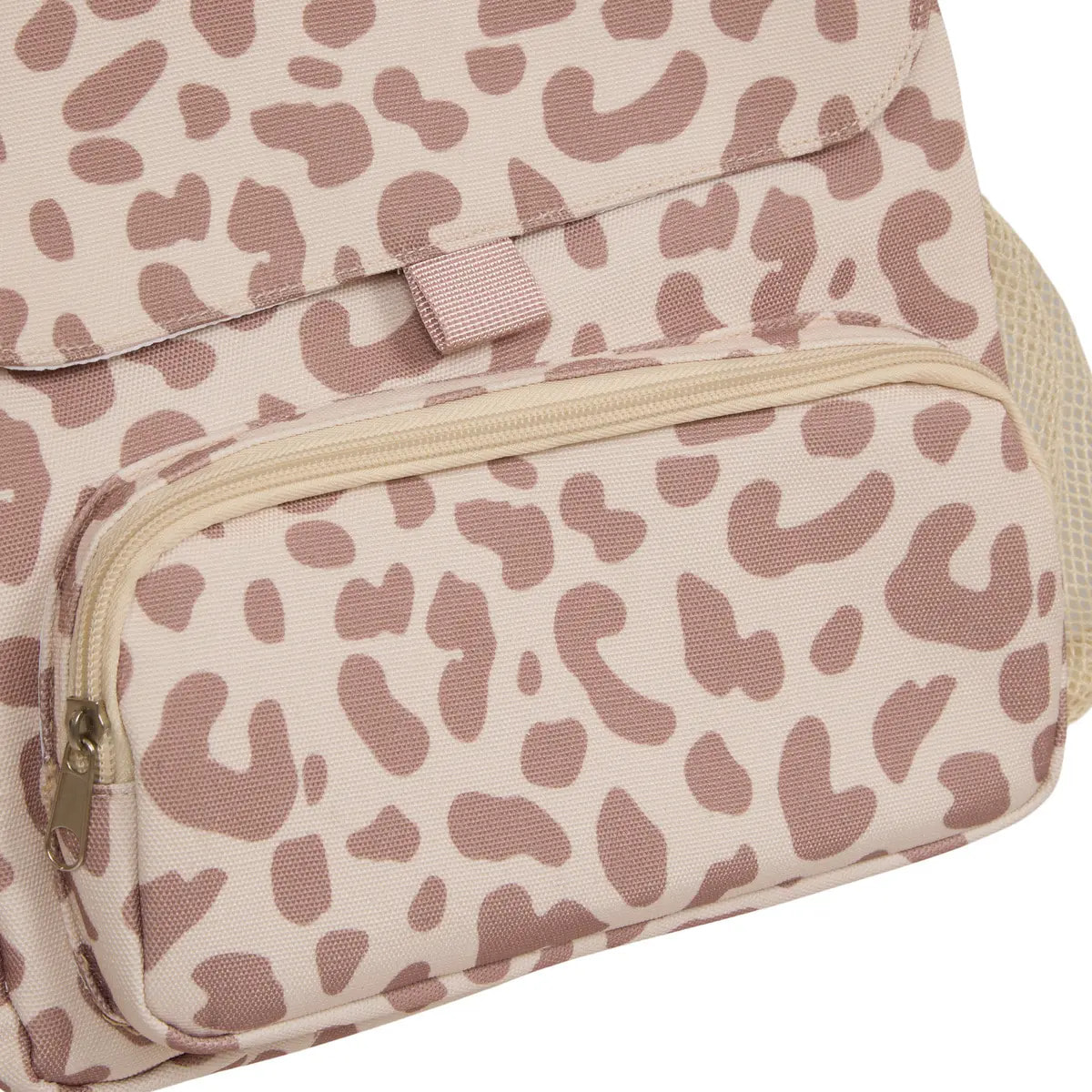 Sac à dos enfant Basco avec pochette isolante 6L motif félin beige et rose
