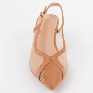 Zapato De Tacón - Marron - Altura: 4 Cm