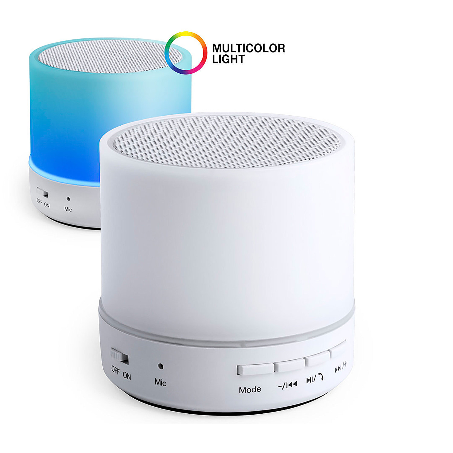 Altavoz bluetooth con luces led multicolor. Potencia Sonido 3W. Batería 300 mAh