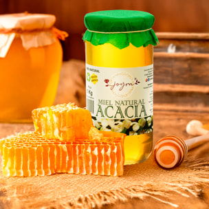 Miel 100% natural, pura, cruda, de Acacia. Origen Rumanía. Tarro de cristal de 1000gr