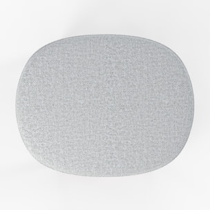 Lot de 2 tabourets pour îlot central 65,5 cm en bois et tissu gris - Jude