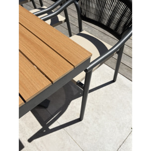 LAMU - Ensemble repas de jardin 8 places en alu - Gris anthracite