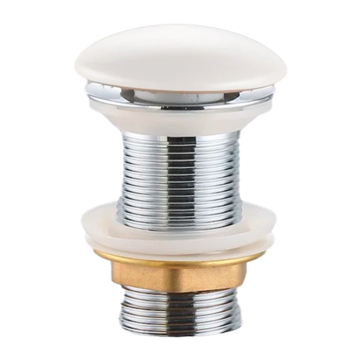 PixL bonde à écoulement libre 5/4 " sans trop plein pour lavabos et vasques, blanc brillant (CEPXPLUGW)