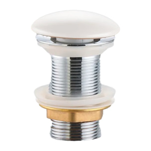 PixL bonde à écoulement libre 5/4 " sans trop plein pour lavabos et vasques, blanc brillant (CEPXPLUGW)
