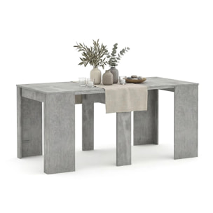 Mesa consola extensible en cemento 50-235x90 cm Denis Cemento