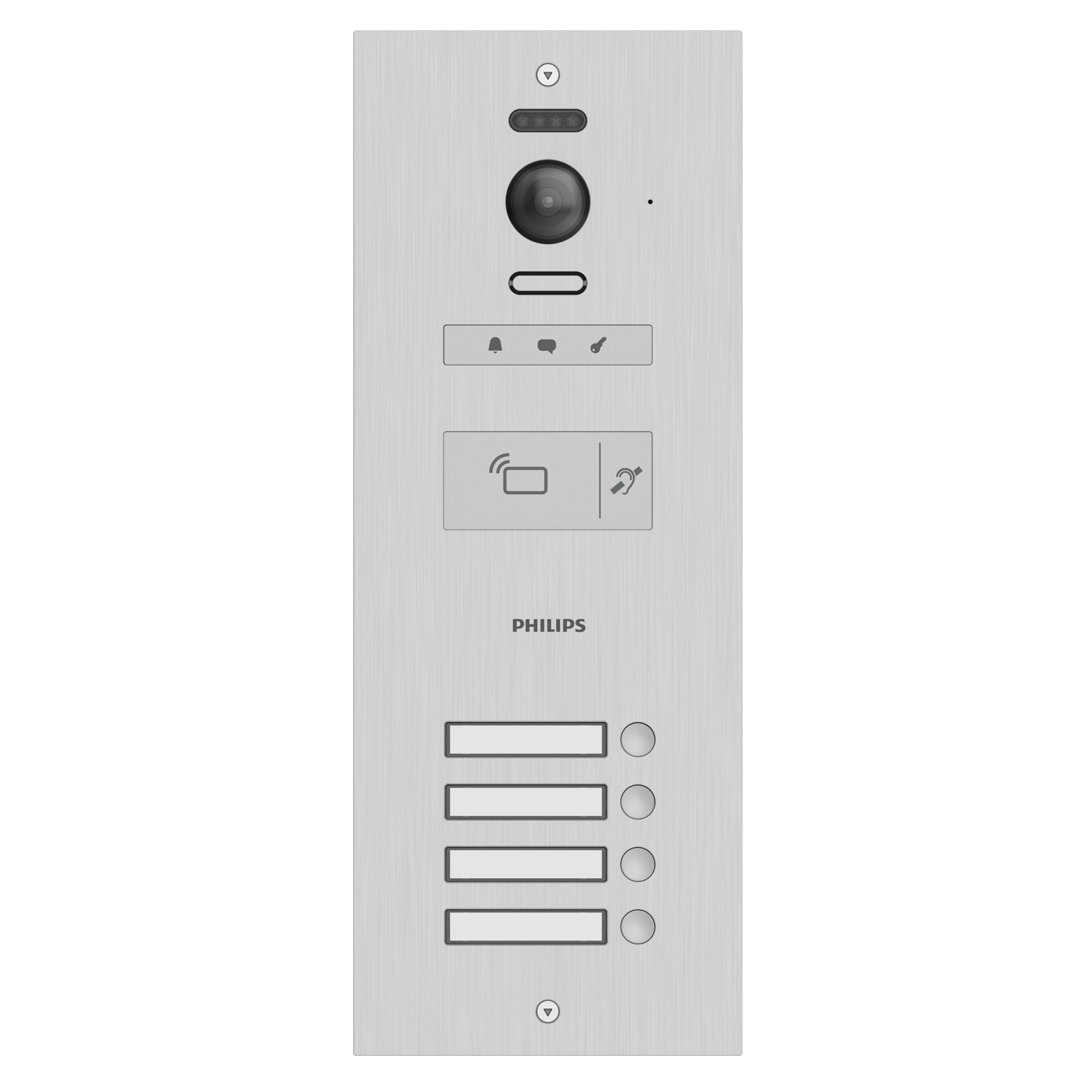 Visiophone collectif pour 4 appartements / bureaux - compatible Vigik - Philips WelcomeHive 2 -