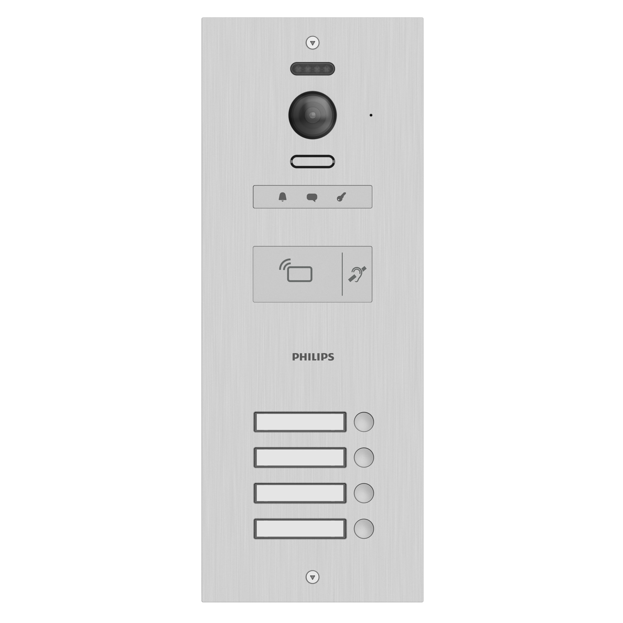 Visiophone collectif pour 4 appartements / bureaux - compatible Vigik - Philips WelcomeHive 2 -