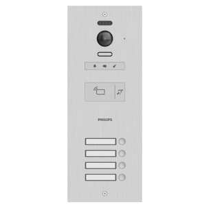 Visiophone collectif pour 4 appartements / bureaux - compatible Vigik - Philips WelcomeHive 2 -