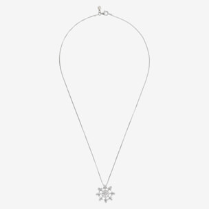 Collana in Argento 925 con Ciondolo Fiocco di Neve in Cubic Zirconia