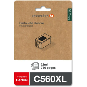 Cartouche d'encre ESSENTIELB C560 XL Noir