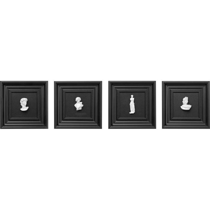 Tableaux 3D bustes set de 4 Kare Design