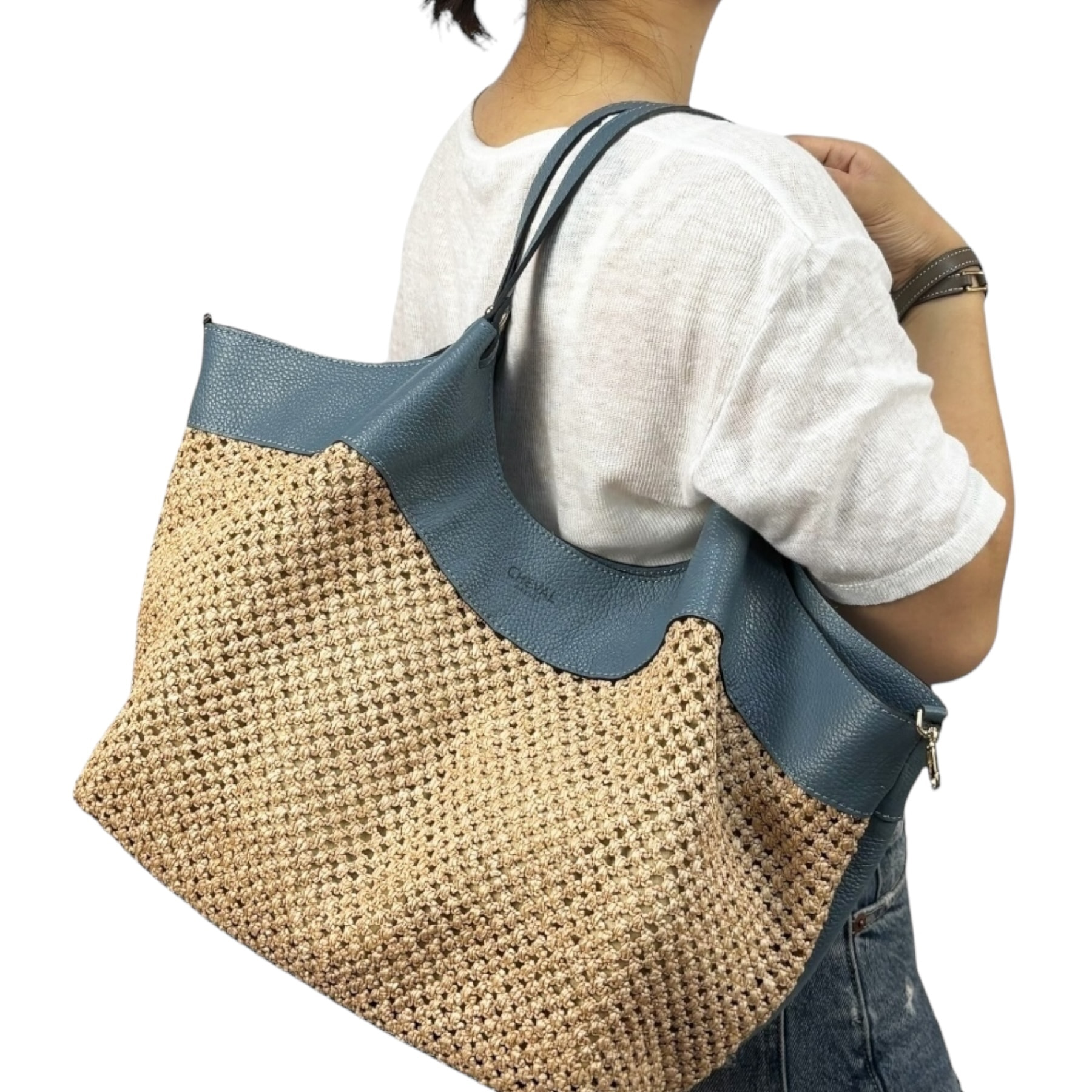 Bolso de hombro Cheval Firenze Madera Cielo Azul