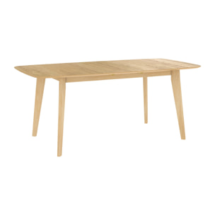 Table rectangulaire 4/6 personnes extensible en bois clair 150/180 cm - Oman