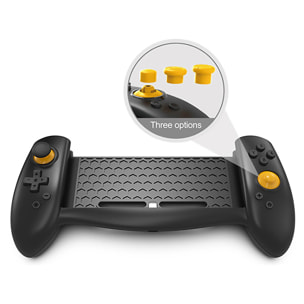 Impugnatura controller compatibile con Nintendo Switch TNS-18133C. Connessione automatica, elevata ergonomia, motori a vibrazione, sensori giroscopici.