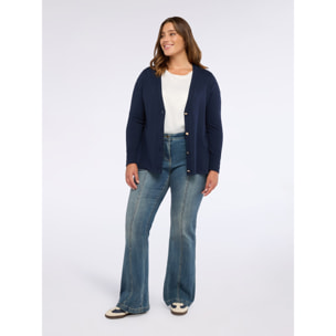 Fiorella Rubino - Jeans flare effetto used - Blu