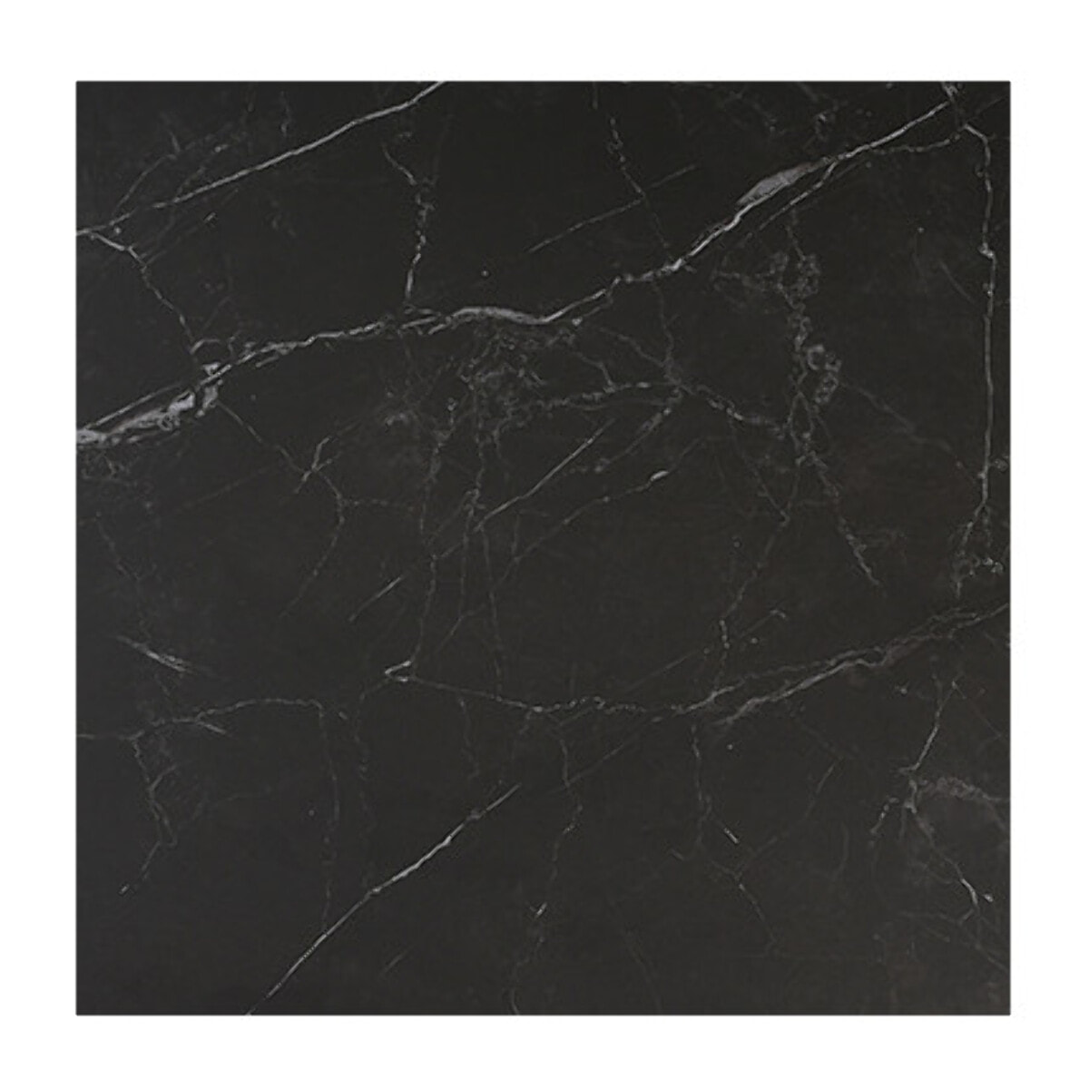 Table extensible en céramique marbré noir L160/240cm pieds métal - UNIK