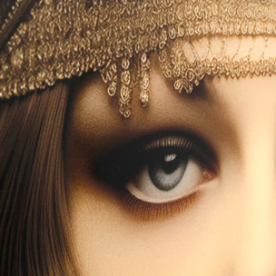 Tableau en verre femme rétro 100x100cm Kare Design