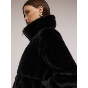 Motivi - Giubbotto effetto teddy con zip - Nero
