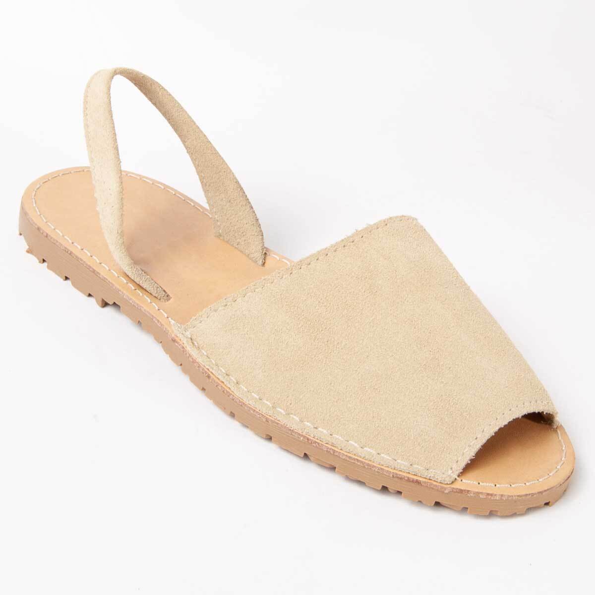 Sandalia De Piel - Beige