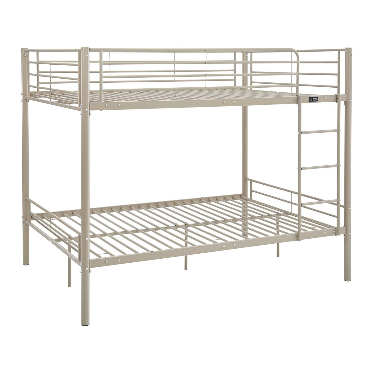 Lit double superposé avec sommier inclus "Adam" - 140 x 190 cm - Taupe