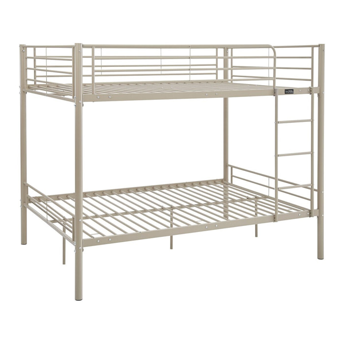 Lit double superposé avec sommier inclus "Adam" - 140 x 190 cm - Taupe