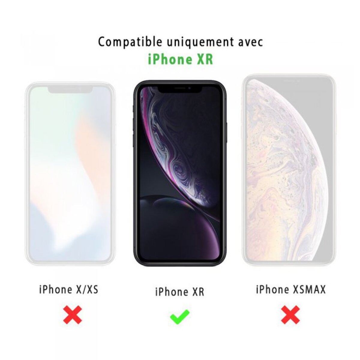 Coque iPhone XR Silicone liquide Vert Foret + 2 Vitres en Verre trempé Protection écran Antichocs