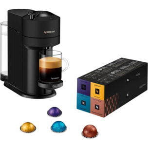 Nespresso machine à capsules Vertuo Next noir mat +52 caps ENV120.BM