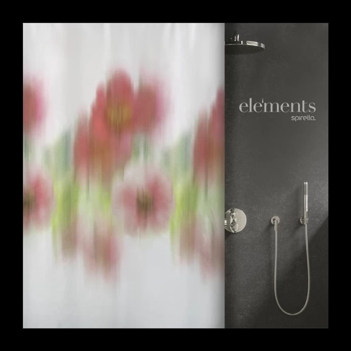 Rideau de douche Polyester FIOR Motis fleurs Elements by Spirella