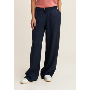 Pantaloni wide leg in Twill di Lyocell