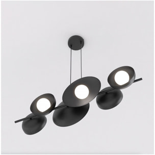 Lampada a sospensione Volum in acciaio nero opaco