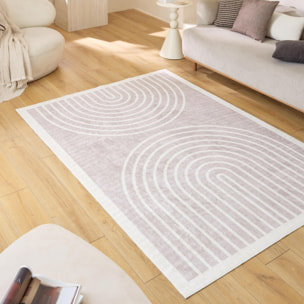 GREGE - Tapis moderne motif arc-en-ciel