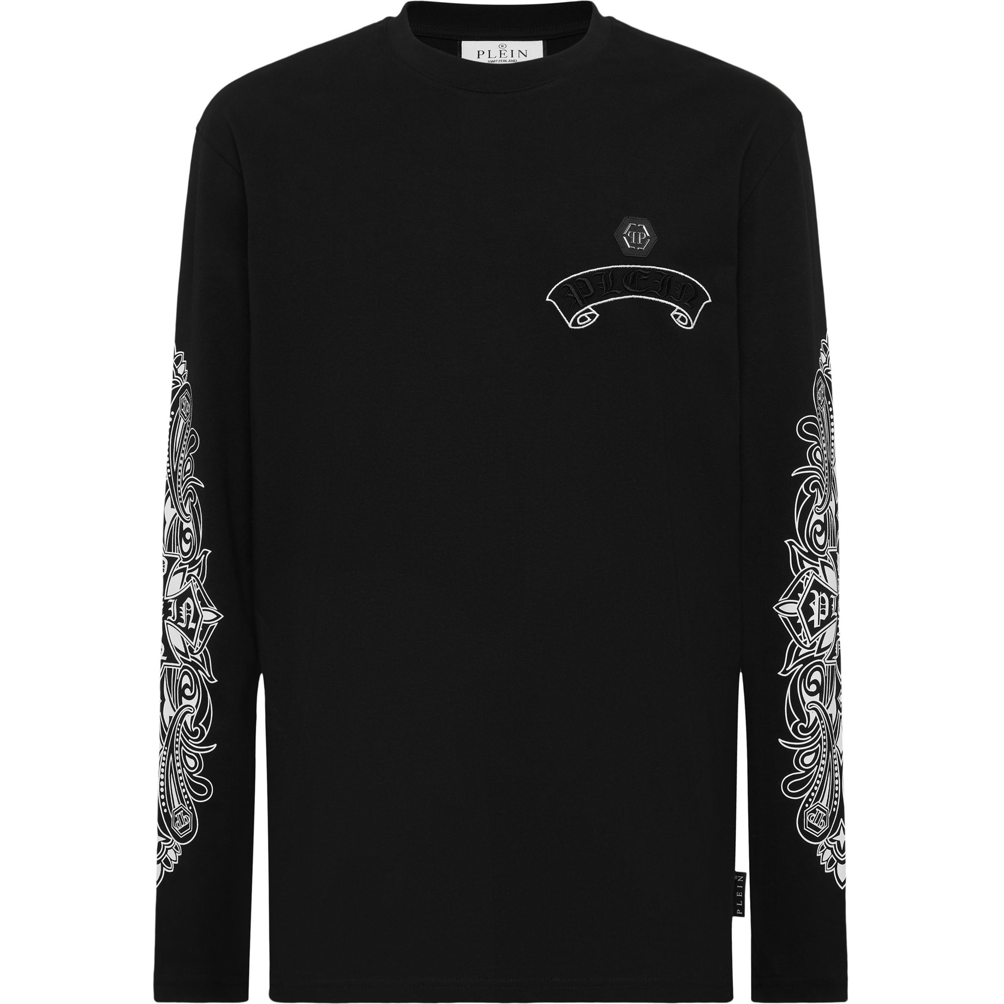 PHILIPP PLEIN T-Shirt Round Neck Ls CHROME