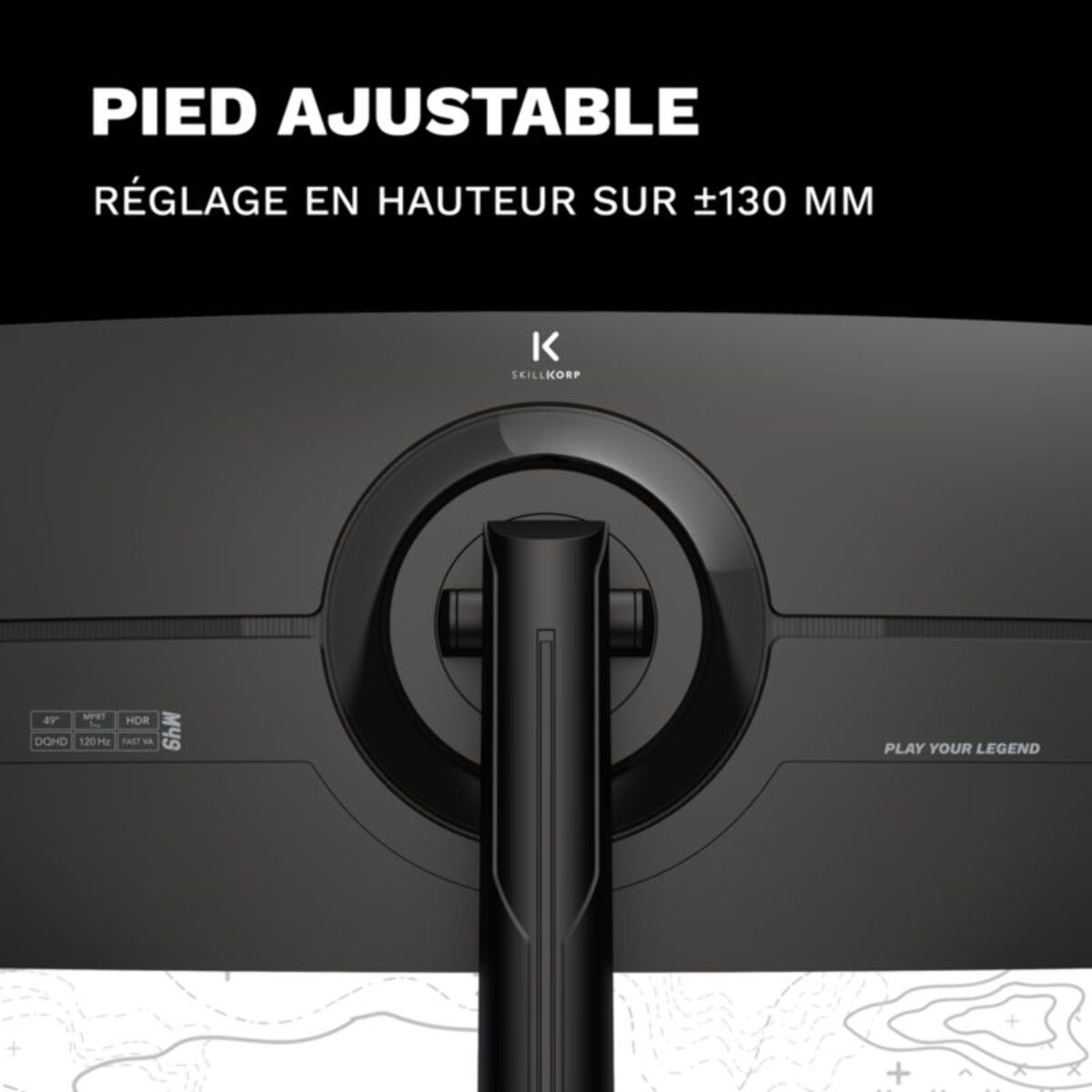 Ecran PC Gamer SKILLKORP M49 Access 49" incurvé Fast VA UWQHD 120 Hz HDR HDMI 2.1