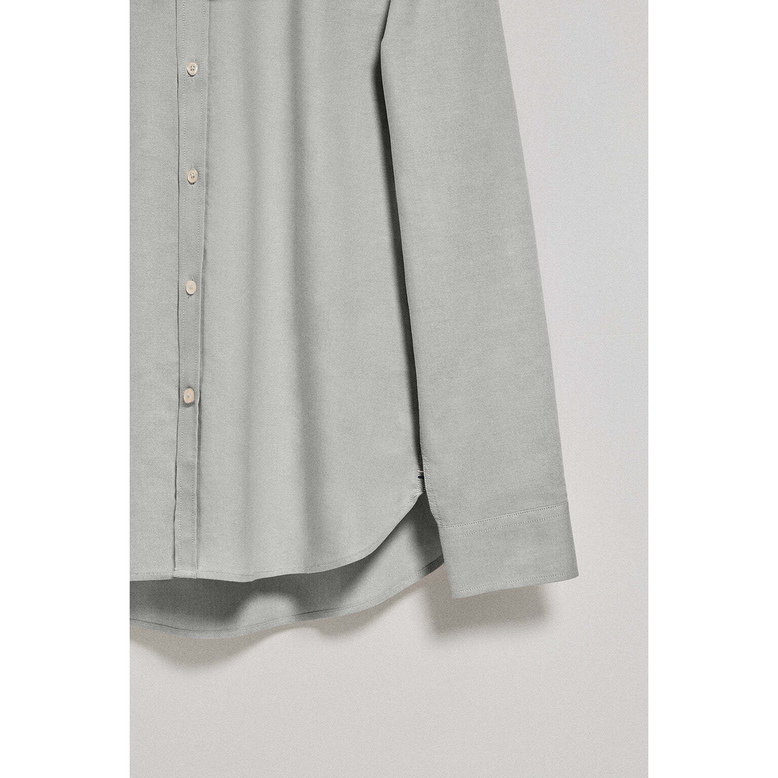 Camisa oxford verde grisáceo con logo bordado Rigby Go