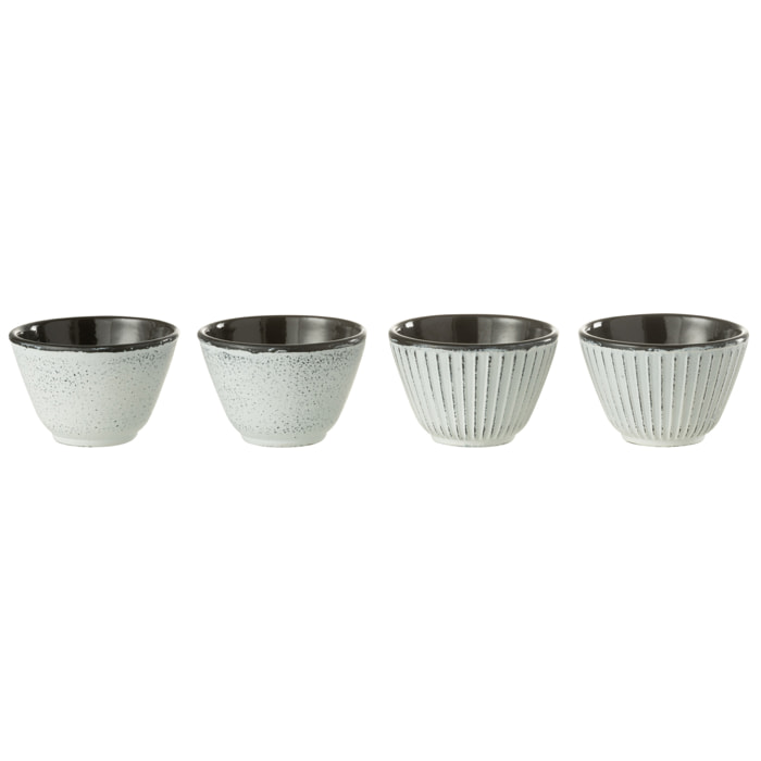 J-Line tasse - métal - blanc - 2 boîtes de 2 pcs
