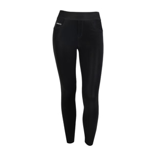 Pantaloni N.O.W. skinny vita media in Similpelle Lucida Bianca