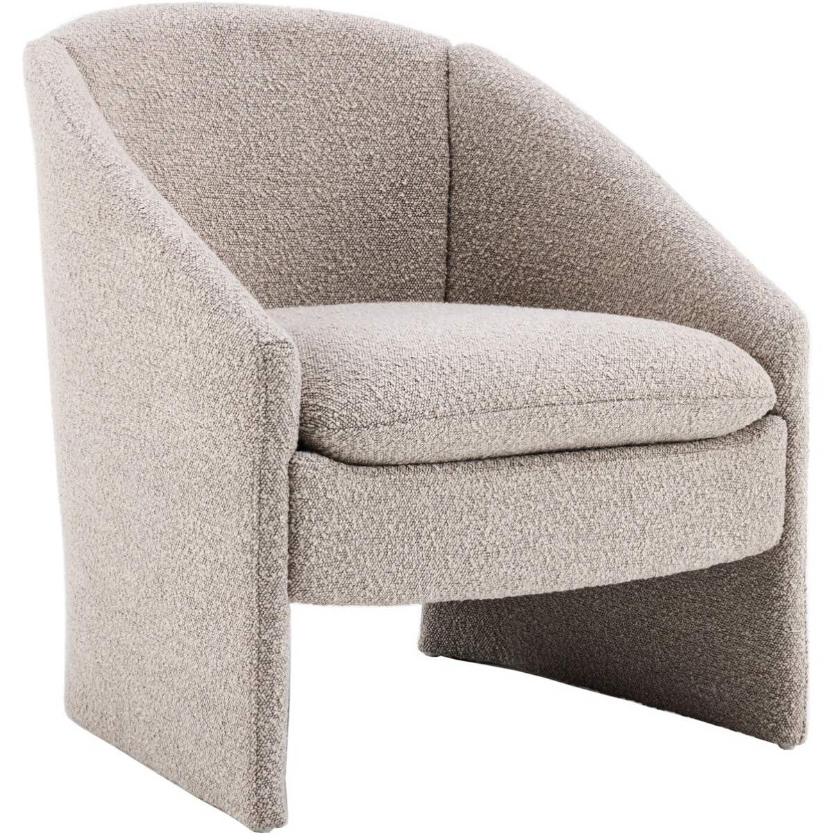fauteuil arrondi en tissu bouclé - AMI