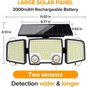 2 Projecteurs solaires sensor RAYLITE