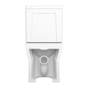 Pack WC A4 + Manguito conector | Inodoro de ceramica | Manguito extensible 150-470mm | WC con Tapa amortiguada | Doble descarga | Salida dual | Alday