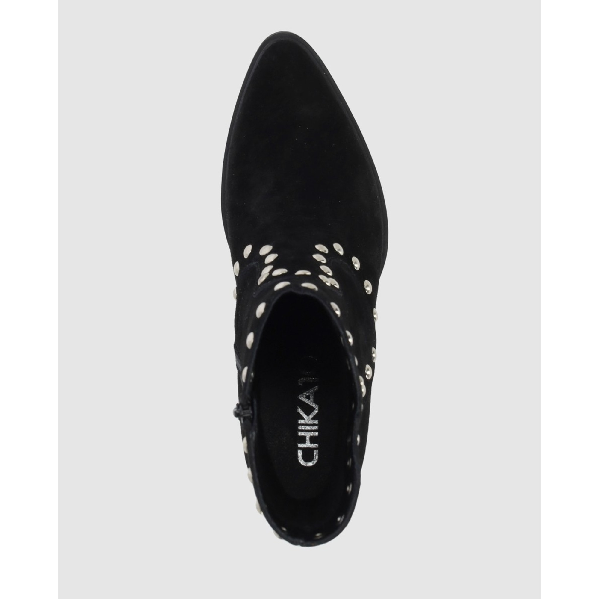 Botines de Serraje - Negro - Tacón: 5 cm
