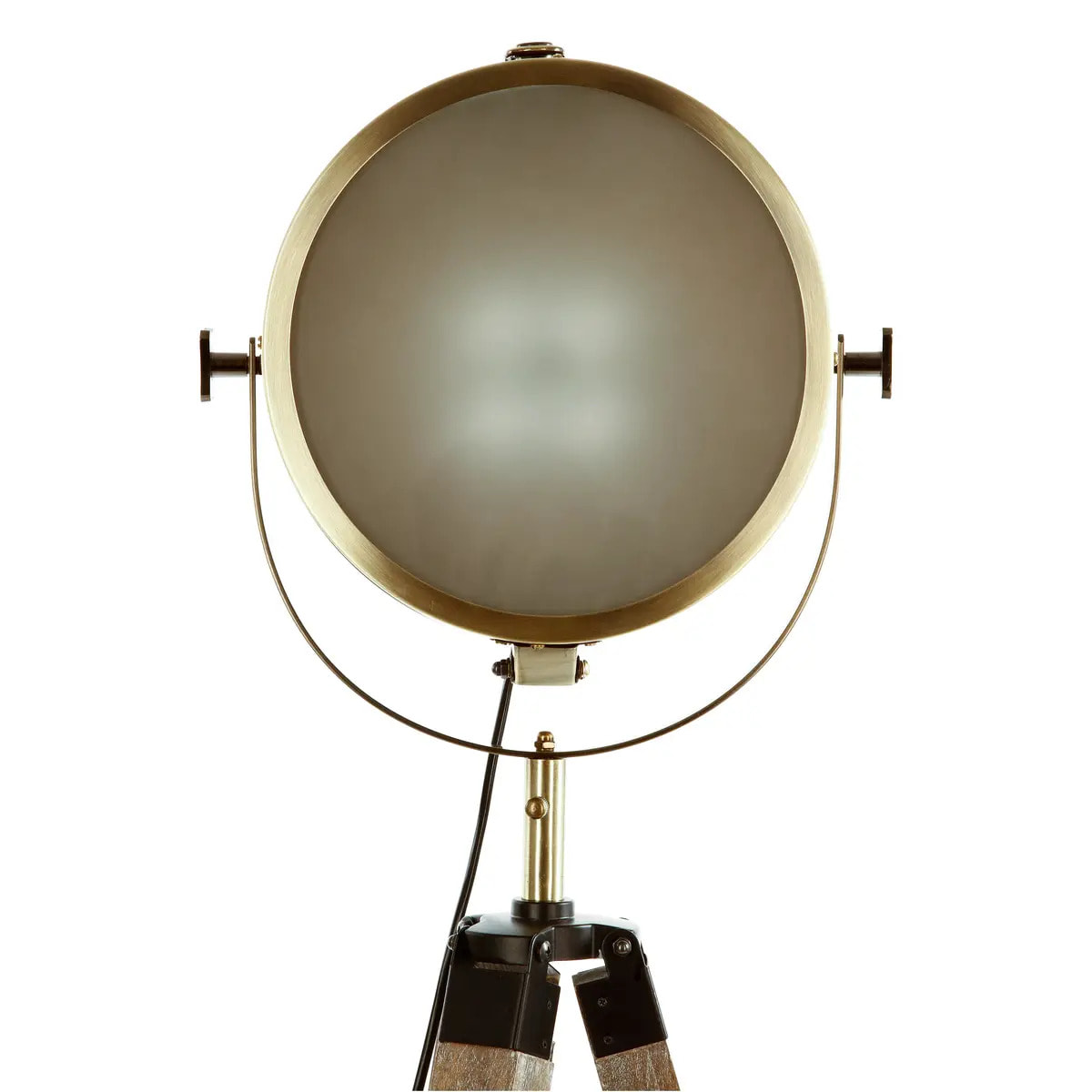 Lampadaire trépied "Ebor" bronze - bois & acier H152 cm