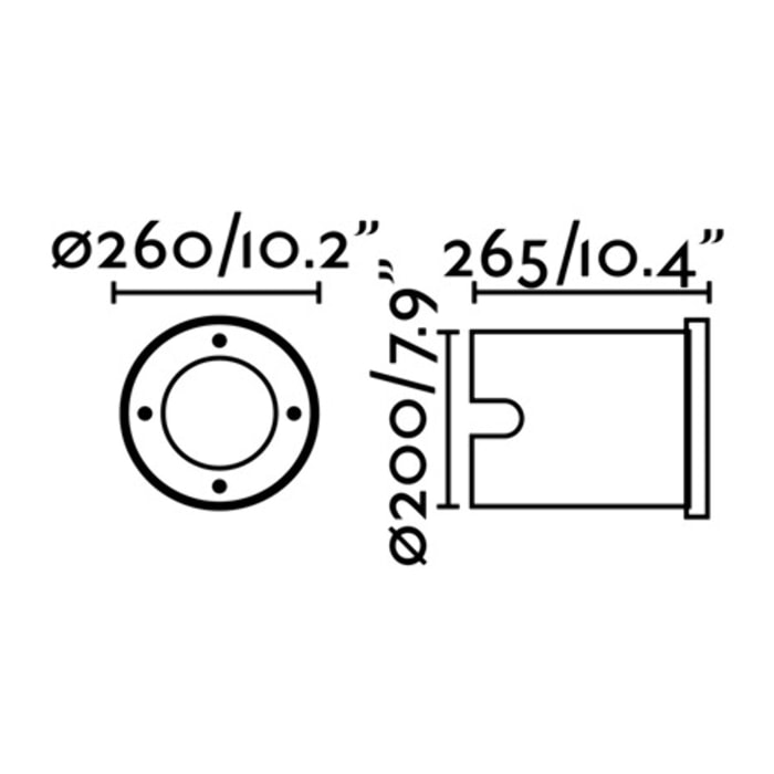 GEISER 260 Lámpara empotrable gris orientable 29W 10°