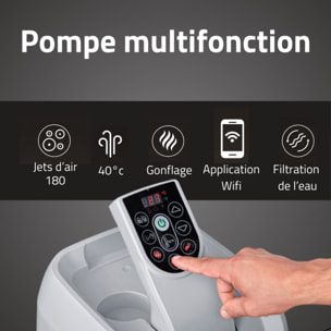 Bestway Spa gonflable ovale Lay-Z-Spa Mauritius AirJet avec WiFi 5-7 personnes