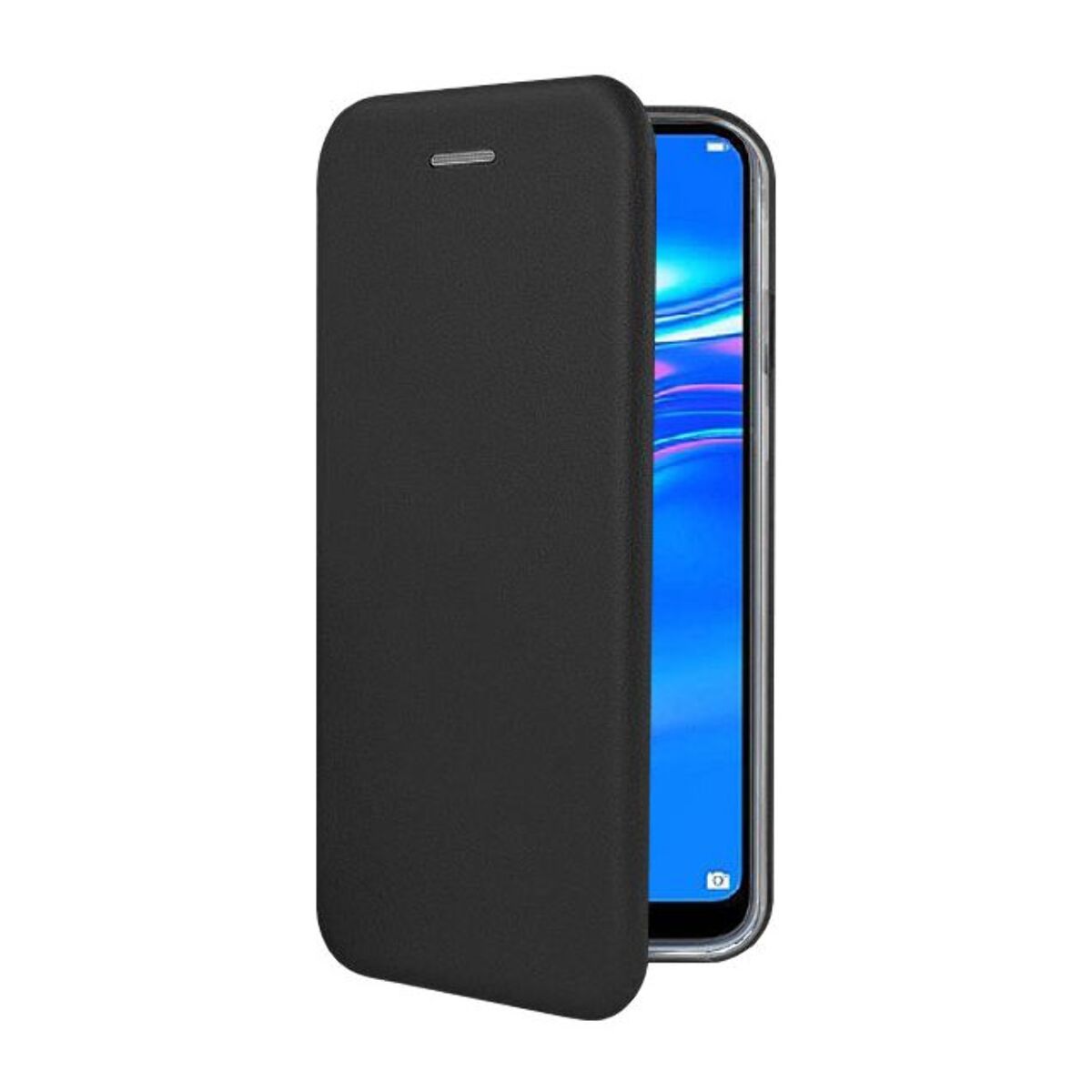 Etui IBROZ Huawei Y7 2019 Cuir noir