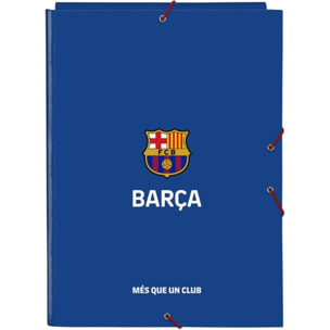 Carpeta folio 3 solapas f.c.barcelona 2ª equipacion