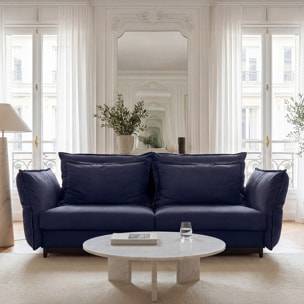 Canapé Velours Droit Convertible Verduro - 3 Places