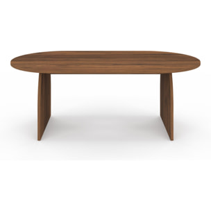 Table basse Japandi effet noyer