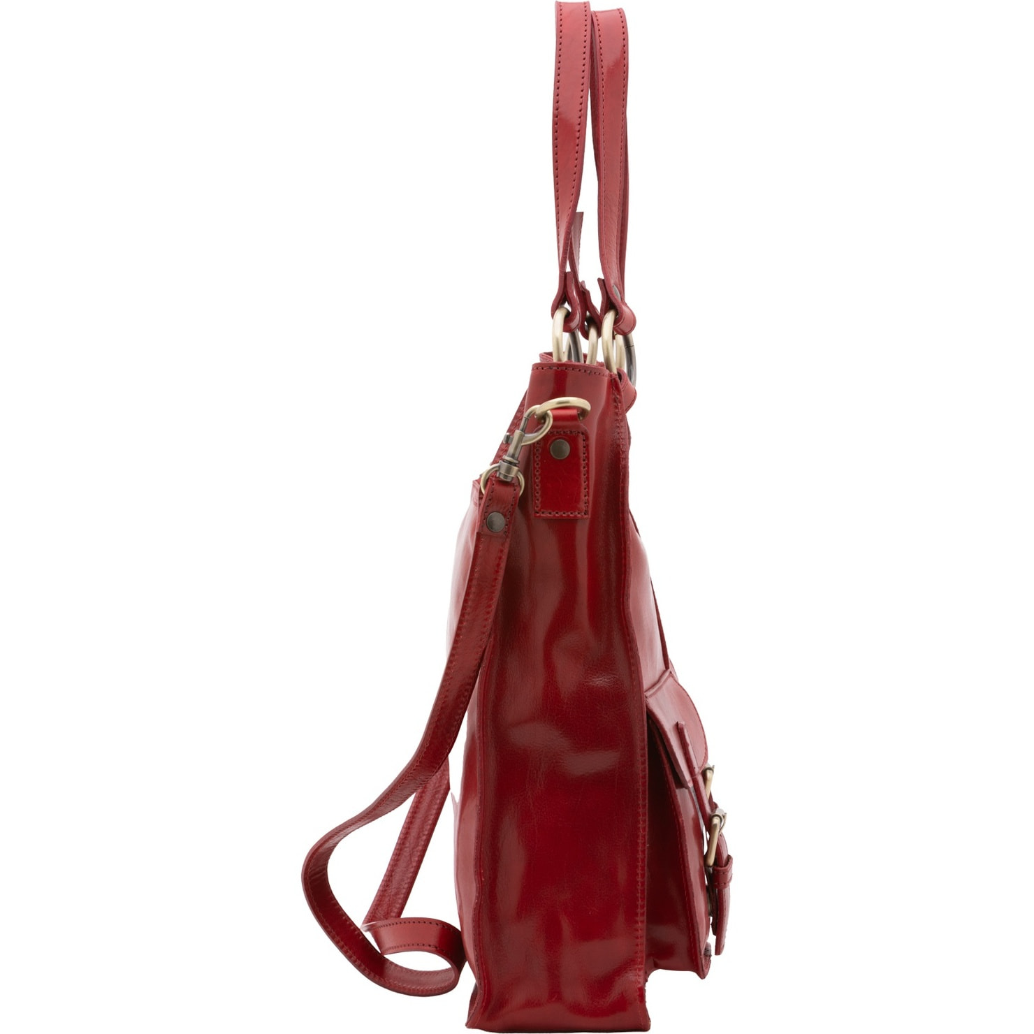 Borsa a spalla da donna - Modello False - Vera pelle - 38.0 x 37.0 x 10.0 cm