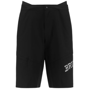 Briko - Pantaloni Corti, Uomo, Nero - Offroad Bermuda