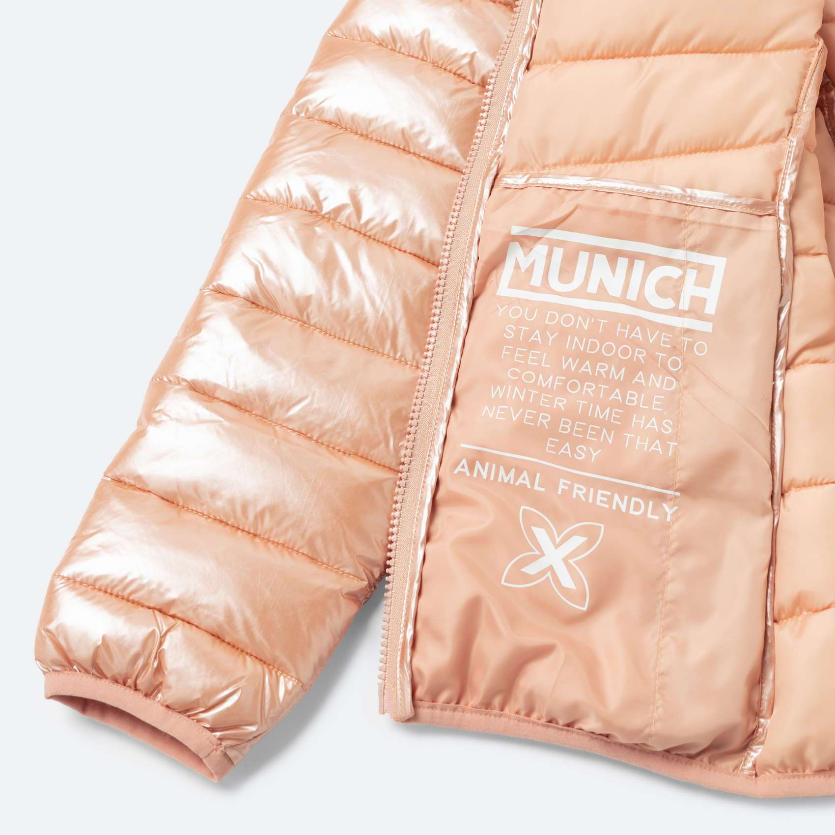 Chaqueta MUNICH Padding de nylon-poliéster rosa